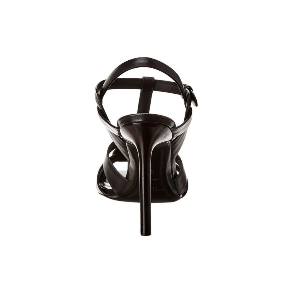 Saint Laurent Tribute 105 Leather Sandal, Black - Picture 3 of 5